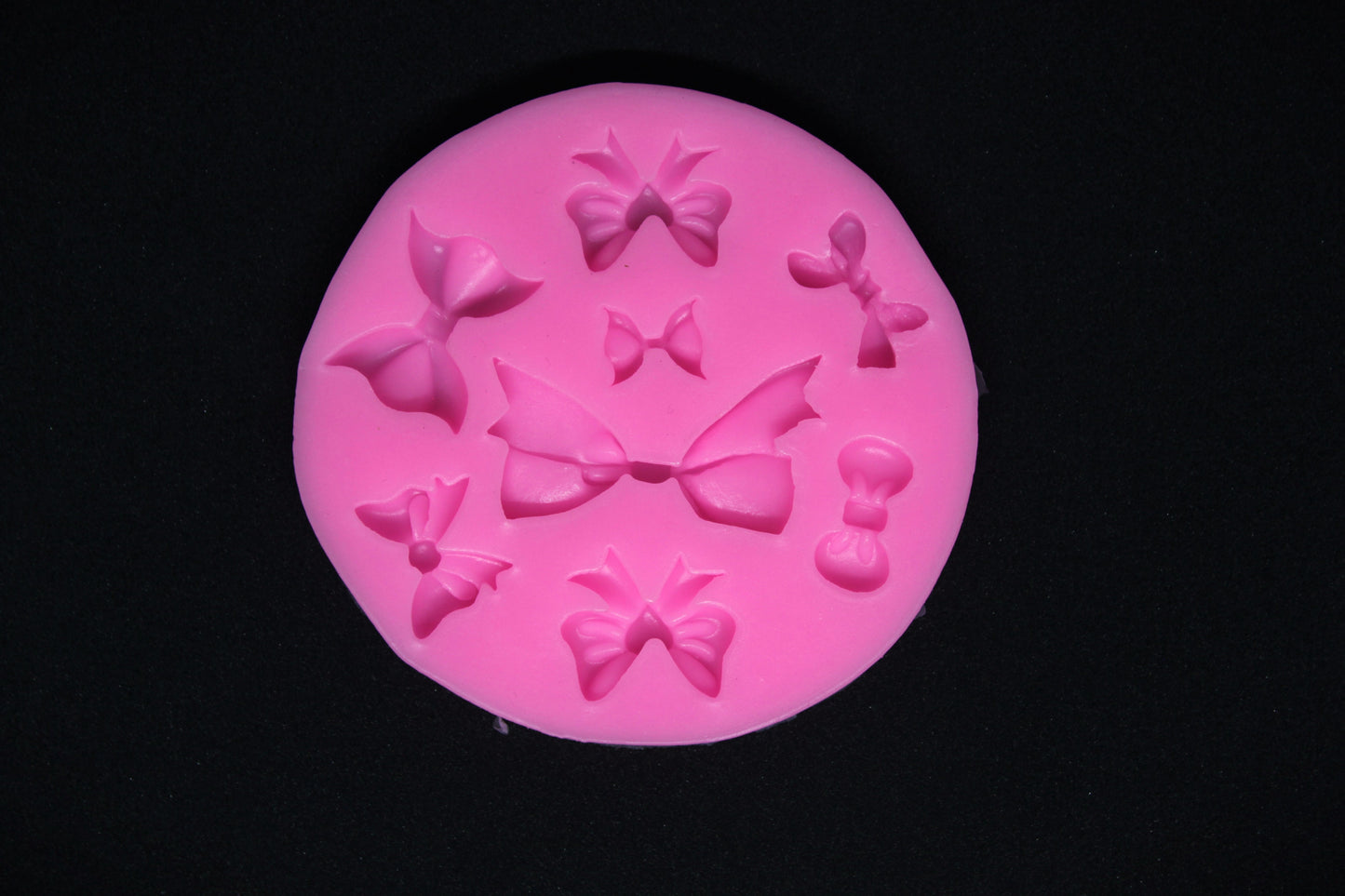 Molde silicona redondo rosado lazitos