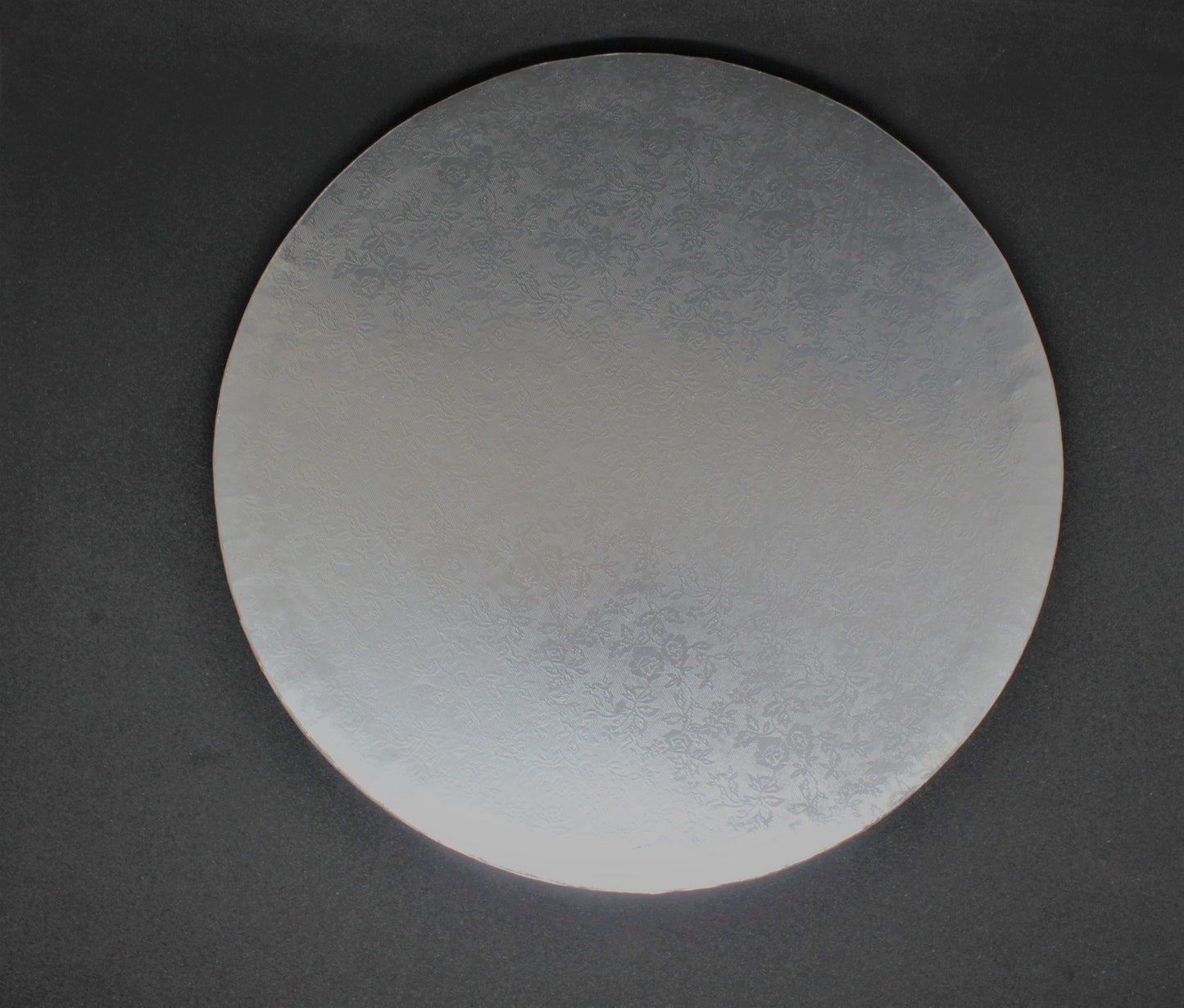 Bases tortas plumavit redonda plateada 25 cm