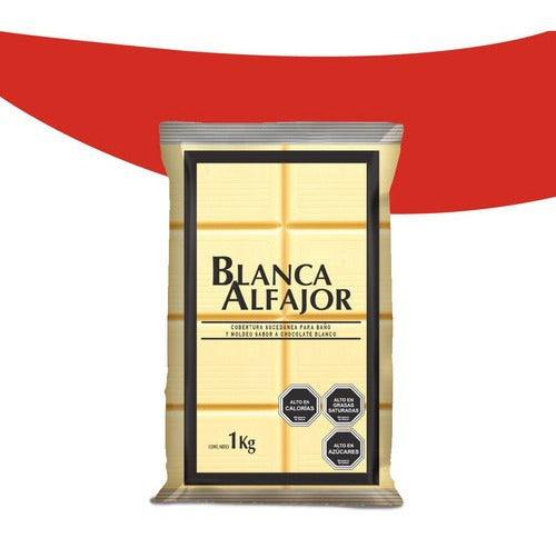 Chocolate blanca alfajor tableta ambrosoli 1kg cobertura blanc choc