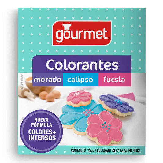 Colorantes gourmet morado calipso fucsia