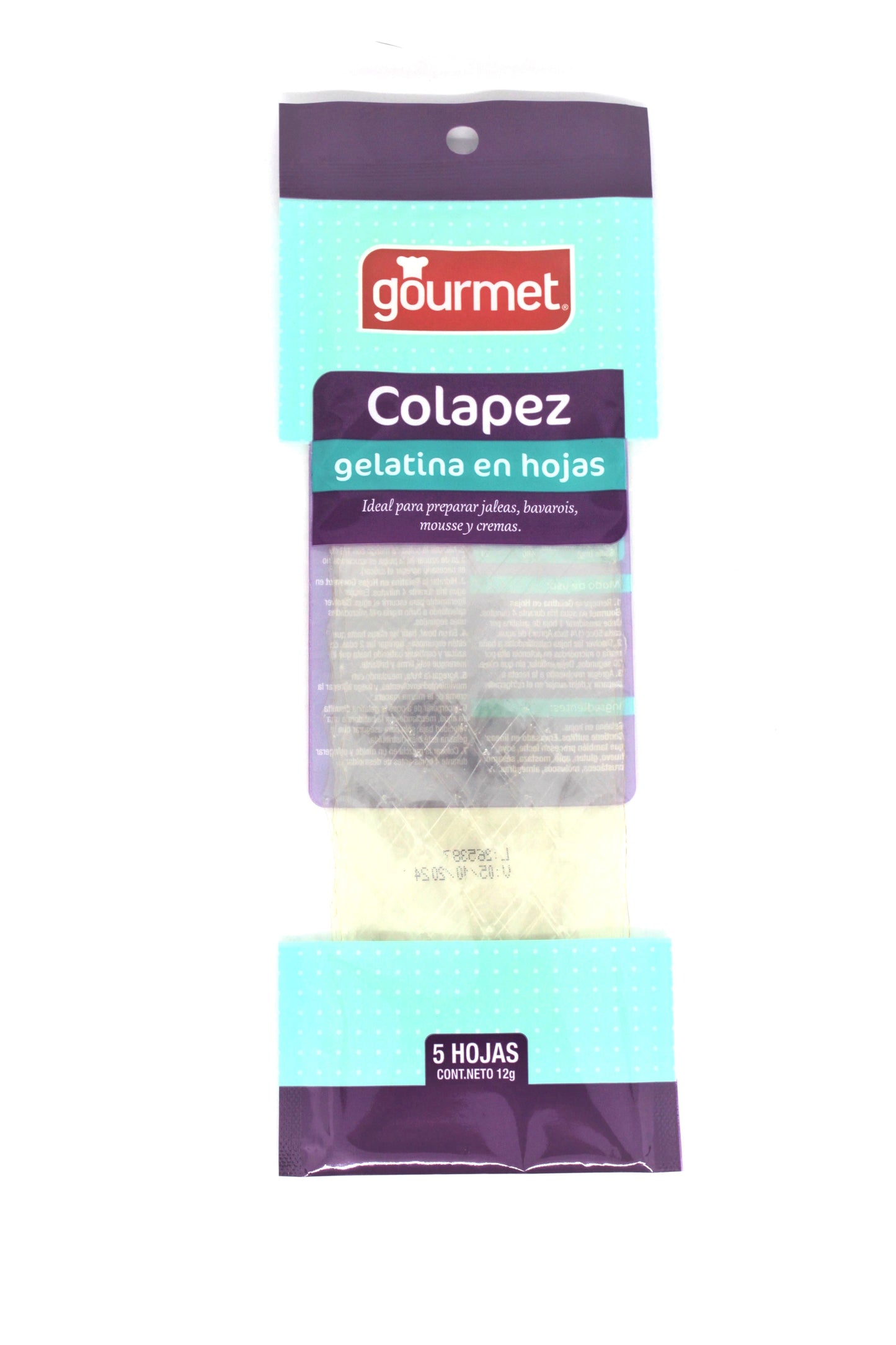 Colapez gourmet gelatina en hojas