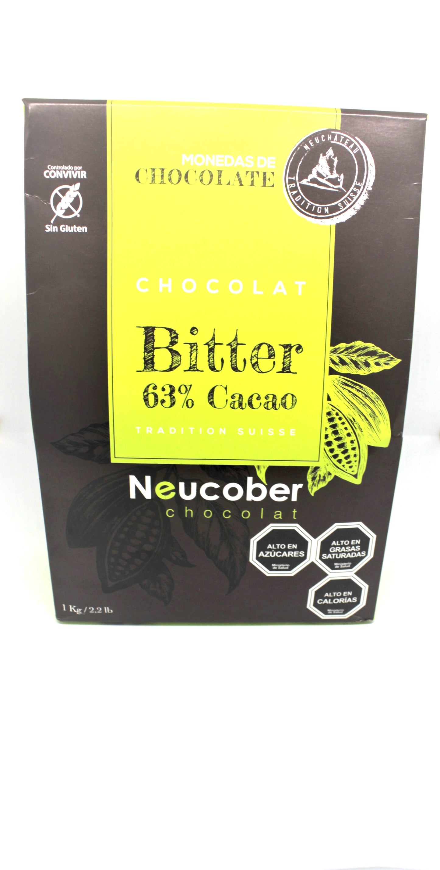 Chocolate neucober bitter 63 por ciento cacao
