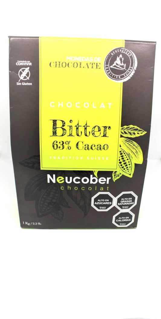 Chocolate neucober bitter 63 por ciento cacao