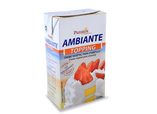 Crema para chantilly puratos ambiente 100 por ciento vegetal 1 litro